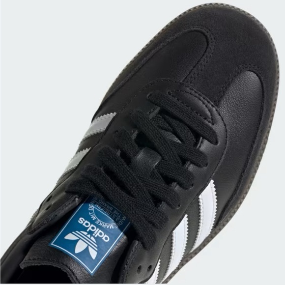 Adidas Black and White Samba OG Sneakers - Picture 3 of 9